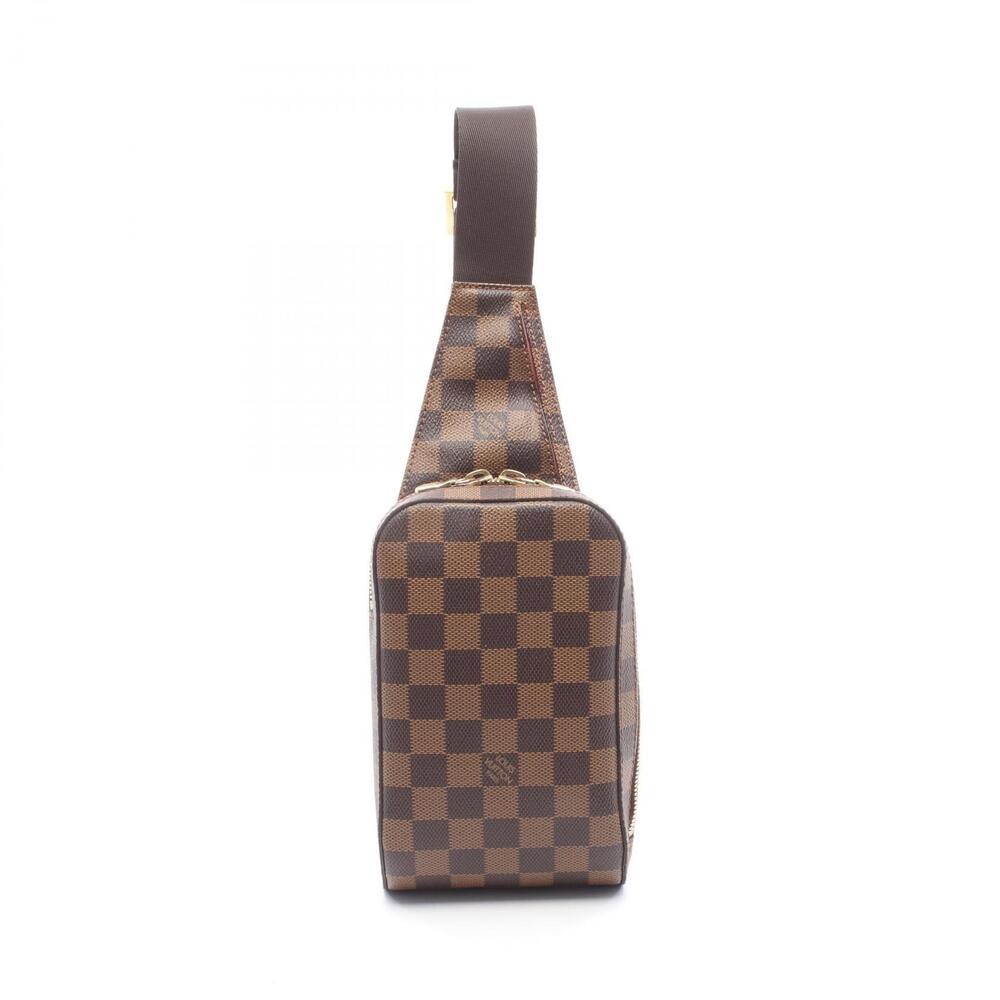 Louis Vuitton Geronimos Damier Ebene Brown Waist Bag Body Canvas Brown